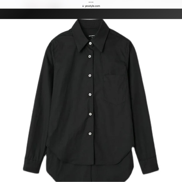 SIMPLE BLACK Mock two piece shirt - Picture 2 of 6